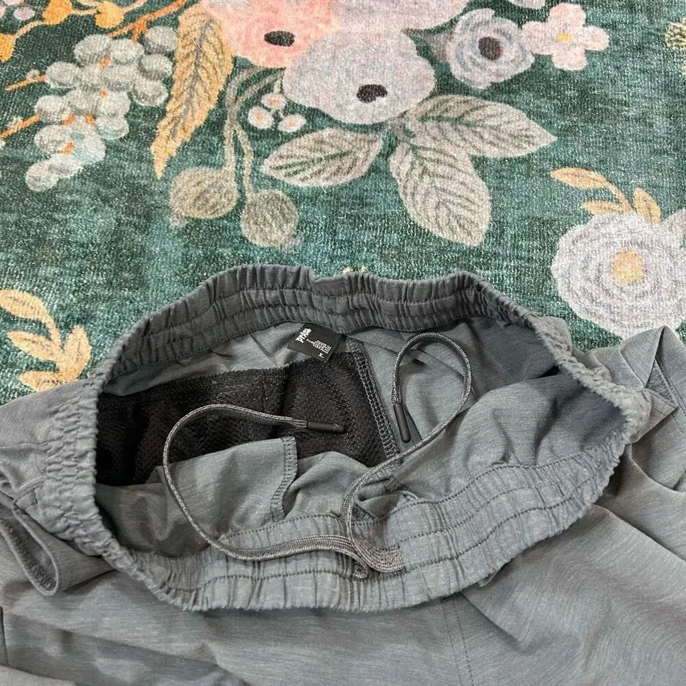 Prana Joggers Pants Large Men’s West Edge Stretch Blue Gray Organic Cotton Blend